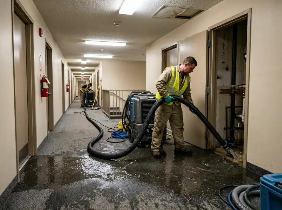 multi-unit-apartment-hallway-f-005 — frequently asked questions, Emergency Burst Pipe Water Extraction & Removal in Spurgeon…